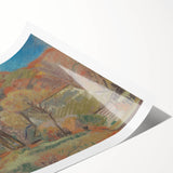 Expressionist Village Landscape - Modern Expressionism Wall Art Print