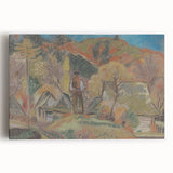 Expressionist Village Landscape - Modern Expressionism Wall Art Print