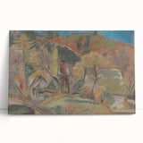 Expressionist Village Landscape - Modern Expressionism Wall Art Print