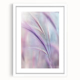 Floral and botanical frame showcasing intricate designs in soft pastel colors, set against a white mat, ideal for home decor and art displays.