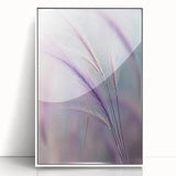 Framed acrylic artwork showcasing a vibrant floral and botanical design with a white border, perfect for home decor or office aesthetics, highlighting nature's beauty.