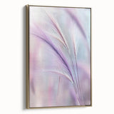 Framed botanical canvas artwork featuring vibrant floral designs in gold accents, showcased from a side view to highlight its depth and elegance, perfect for home decor.