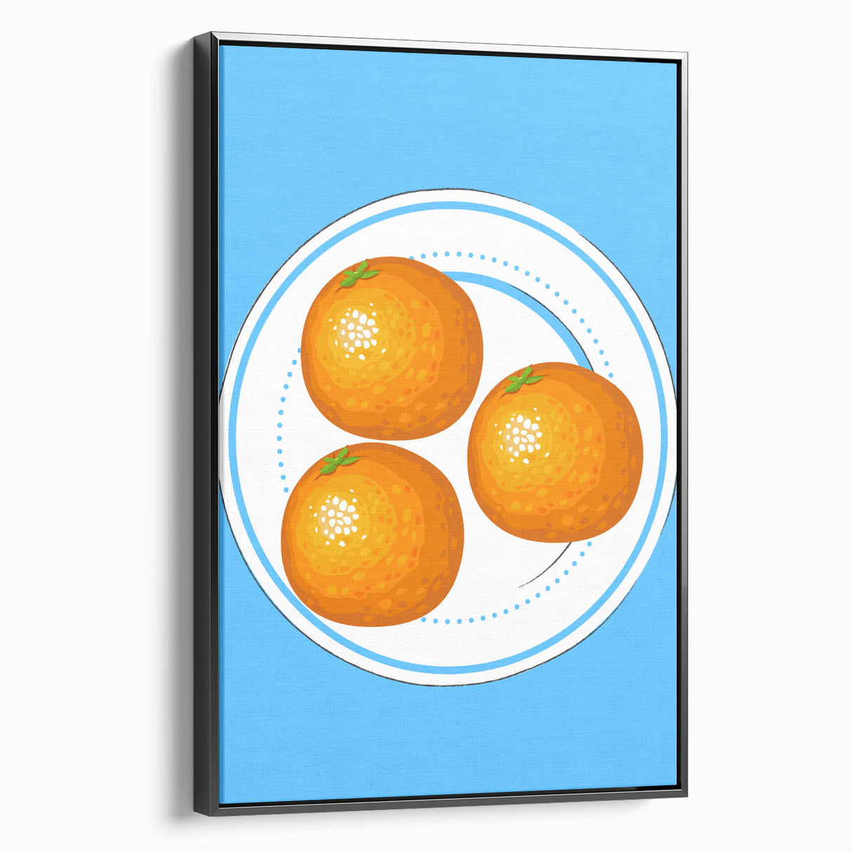 Black and white wall art featuring a vintage poster of assorted fruits, framed canvas, ideal for bedroom decor.