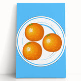 Black and white stretched canvas featuring an assortment of fruits, ideal for kitchen wall art.