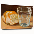 Acrylic print of assorted pastries in vibrant colors, suited for dining room or kitchen decor.