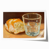 Rolled canvas print featuring an array of pastries in soft, pastel shades, ideal for art wall dining room placement.