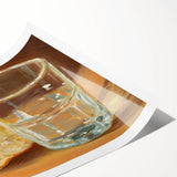 Extra large wall art featuring line art flowers in black on a white background, rolled print format.