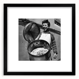 Extra large abstract art print featuring colorful, textured brush strokes on a framed canvas, ideal for living room decor.