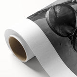 Art deco poster featuring whimsical food and people illustrations in pastel colors on rolled canvas.