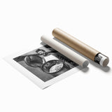 Extra large rolled print featuring a detailed floral design in soft pastel shades.