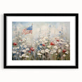 Patriotic Wildflowers & Flag - Patriotic Wall Art