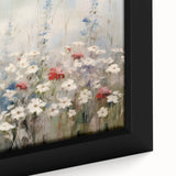 Patriotic Wildflowers & Flag - Patriotic Wall Art