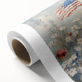 Patriotic Wildflowers & Flag - Patriotic Wall Art
