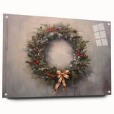 Rustic Christmas Wall Art – Festive Wreath & Holiday Charm