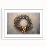 Rustic Christmas Wall Art – Festive Wreath & Holiday Charm