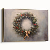 Rustic Christmas Wall Art – Festive Wreath & Holiday Charm