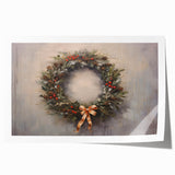 Rustic Christmas Wall Art – Festive Wreath & Holiday Charm