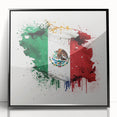 Mexican Fiesta Wall Art - Vibrant Splattered Mexican Flag Print