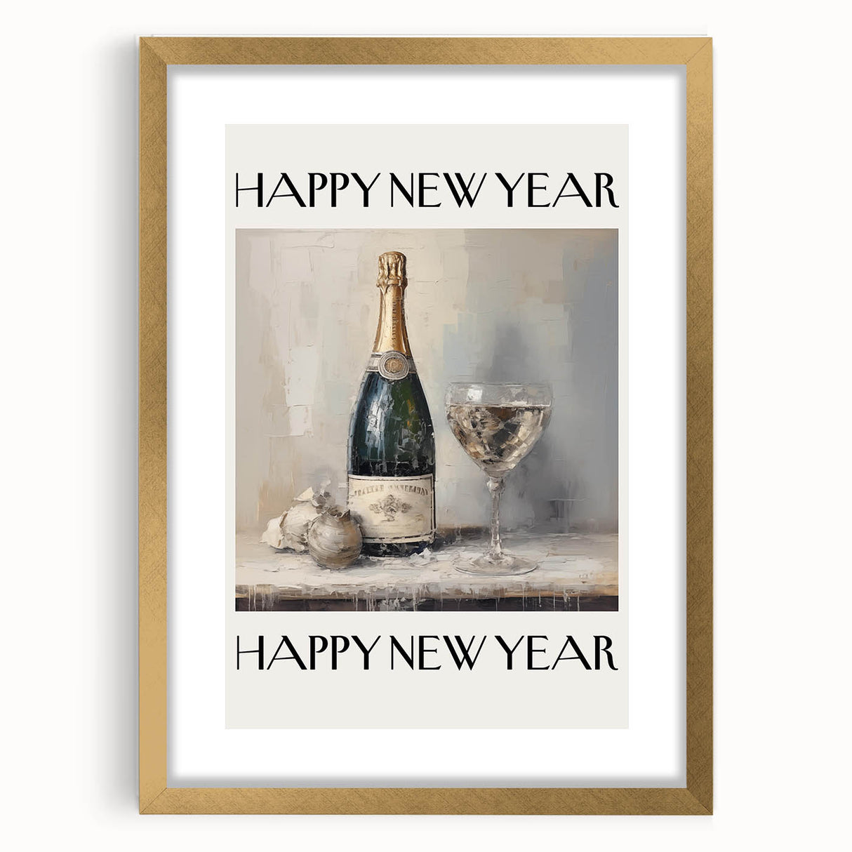 Champagne Toast Celebration - New Year’s Eve Wall Art Print