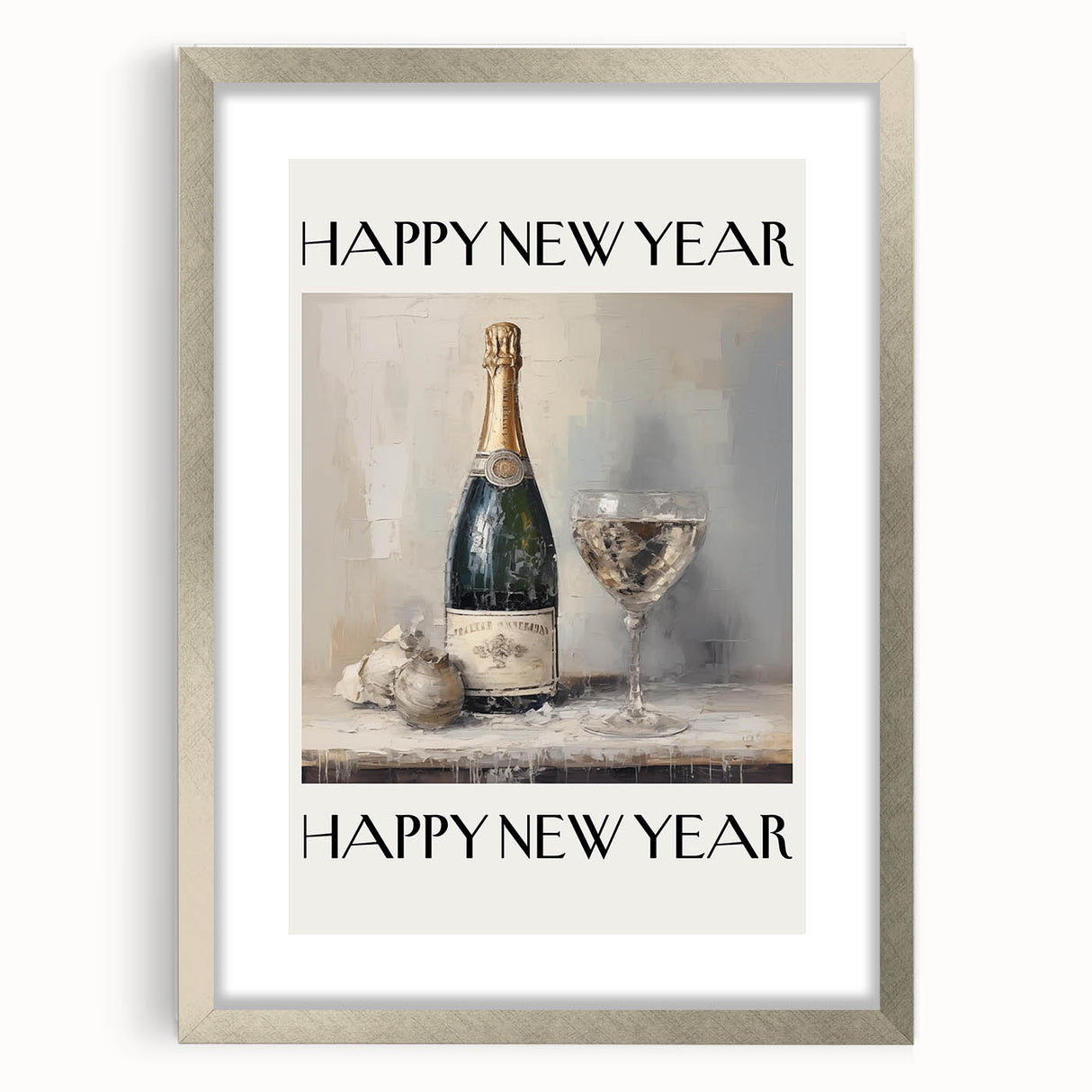 Champagne Toast Celebration - New Year’s Eve Wall Art Print