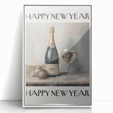 Champagne Toast Celebration - New Year’s Eve Wall Art Print