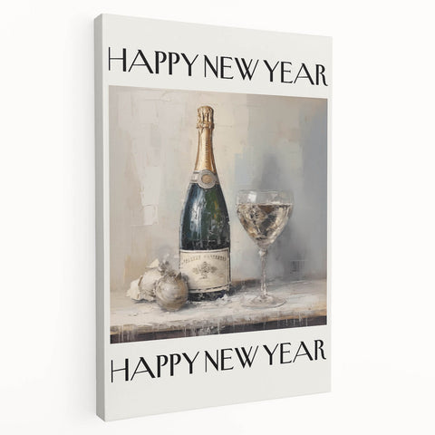 Champagne Toast Celebration - New Year’s Eve Wall Art Print