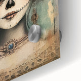 Floral Sugar Skull Woman – Día de los Muertos Wall Art