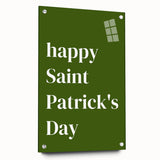 Happy St. Patrick's Day Wall Art – Irish Shamrock Decor Print