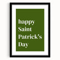 Happy St. Patrick's Day Wall Art – Irish Shamrock Decor Print