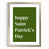 Happy St. Patrick's Day Wall Art – Irish Shamrock Decor Print