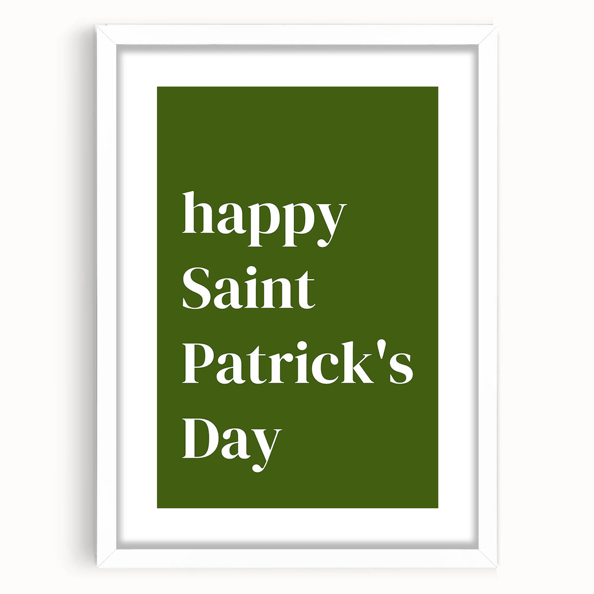 Happy St. Patrick's Day Wall Art – Irish Shamrock Decor Print