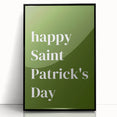Happy St. Patrick's Day Wall Art – Irish Shamrock Decor Print
