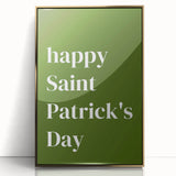 Happy St. Patrick's Day Wall Art – Irish Shamrock Decor Print