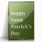 Happy St. Patrick's Day Wall Art – Irish Shamrock Decor Print