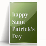 Happy St. Patrick's Day Wall Art – Irish Shamrock Decor Print