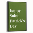 Happy St. Patrick's Day Wall Art – Irish Shamrock Decor Print