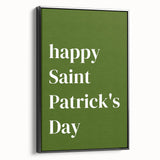 Happy St. Patrick's Day Wall Art – Irish Shamrock Decor Print