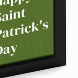 Happy St. Patrick's Day Wall Art – Irish Shamrock Decor Print