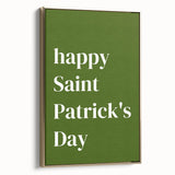Happy St. Patrick's Day Wall Art – Irish Shamrock Decor Print