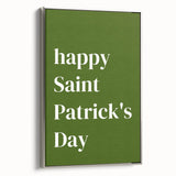 Happy St. Patrick's Day Wall Art – Irish Shamrock Decor Print