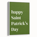 Happy St. Patrick's Day Wall Art – Irish Shamrock Decor Print