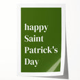 Happy St. Patrick's Day Wall Art – Irish Shamrock Decor Print