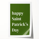 Happy St. Patrick's Day Wall Art – Irish Shamrock Decor Print