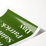 Happy St. Patrick's Day Wall Art – Irish Shamrock Decor Print