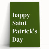 Happy St. Patrick's Day Wall Art – Irish Shamrock Decor Print