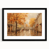 Charming Autumn Street Scene - Thanksgiving Art Prints