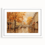 Charming Autumn Street Scene - Thanksgiving Art Prints