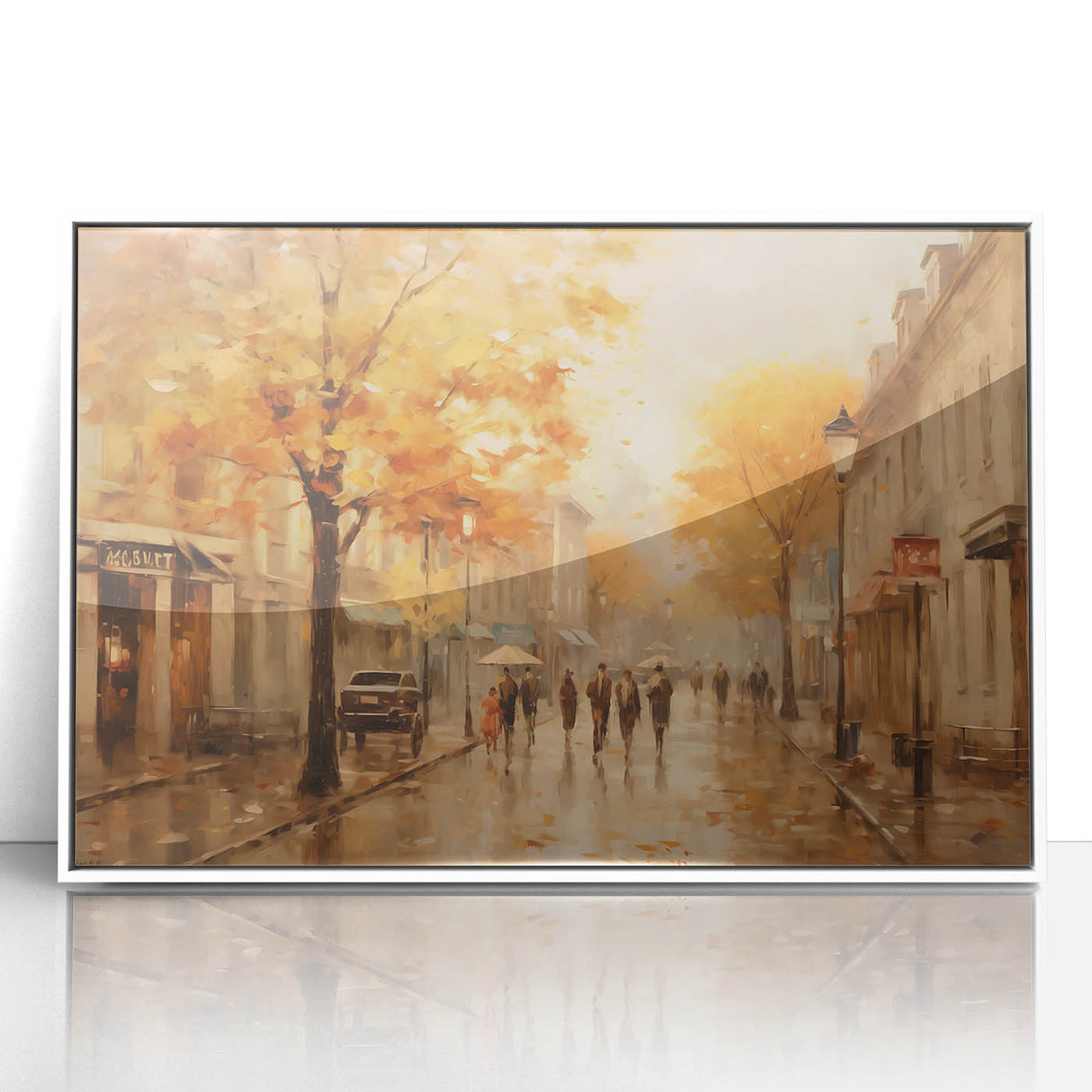 Charming Autumn Street Scene - Thanksgiving Art Prints