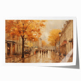 Charming Autumn Street Scene - Thanksgiving Art Prints