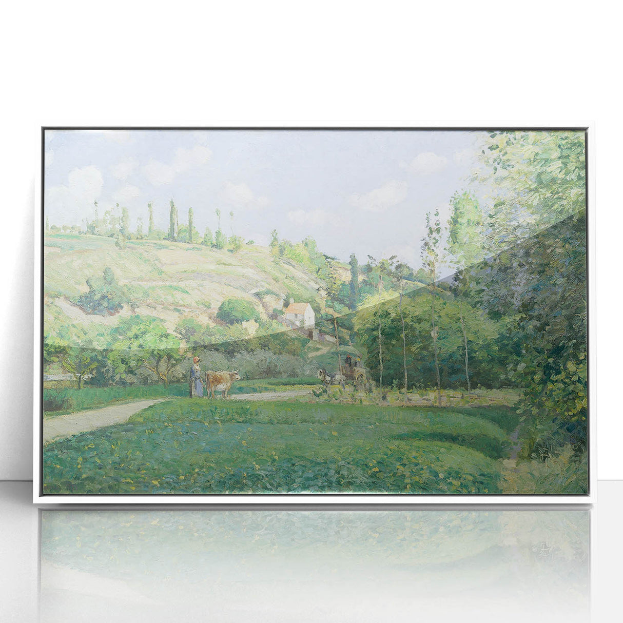 A Cowherd at Valhermeil - Impressionist Landscape by Camille Pissarro